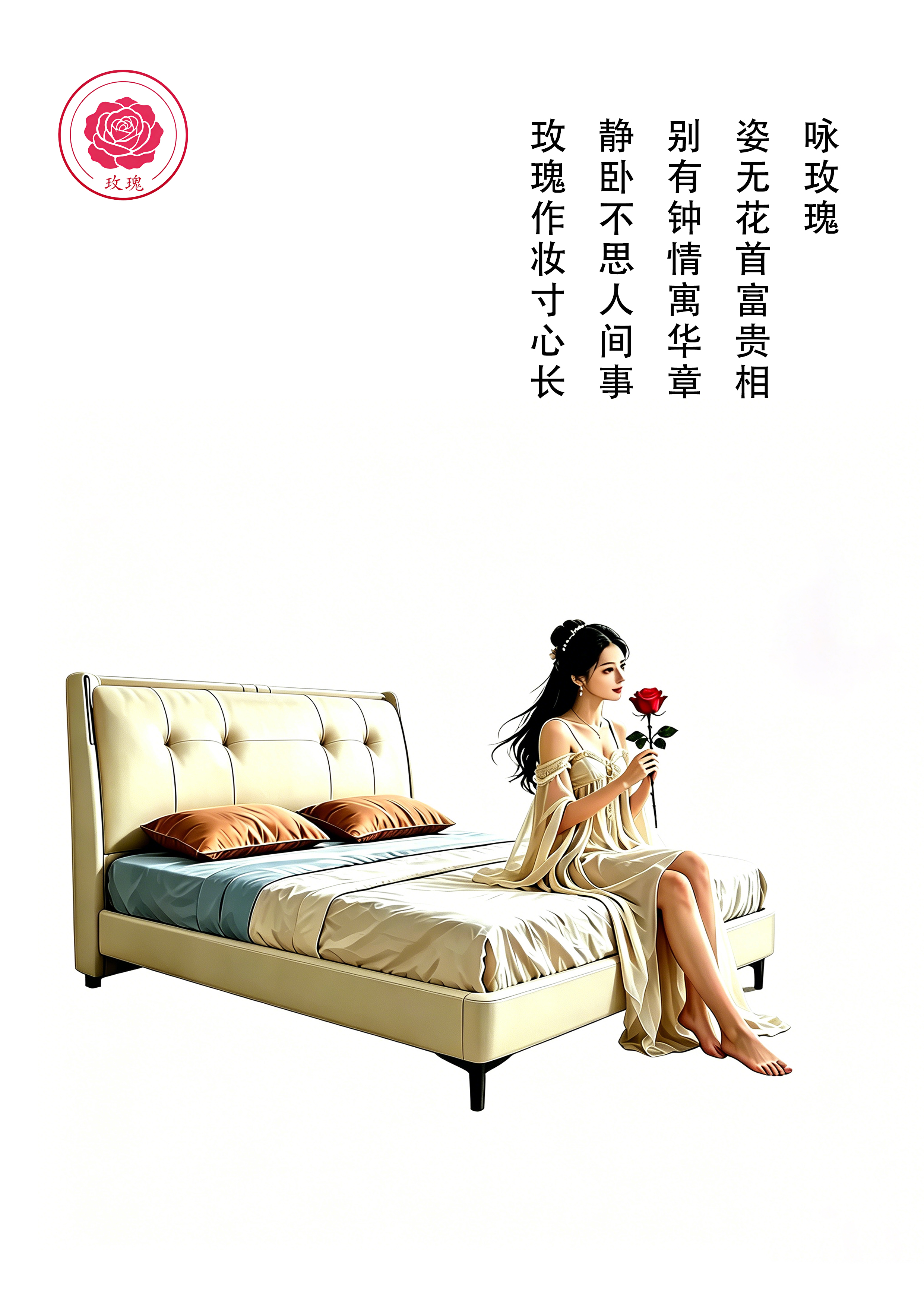 玫瑰系列真皮软床